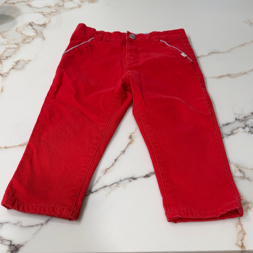 Obagi Red Kids' Pants with Button 18mm